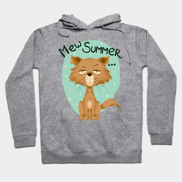 Summer Cat Style Hoodie by Hameo Art